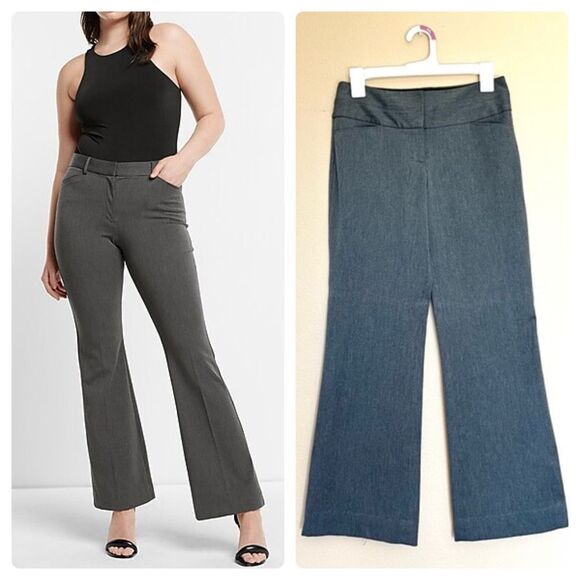Express Editor Career Work Flare Pants - Picture 1 of 9